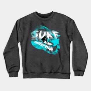 Surf California Abstract Surfer Crewneck Sweatshirt